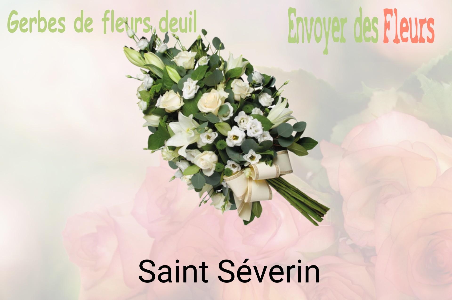 Gerbe de fleurs de deuil livrée à Saint-Séverin